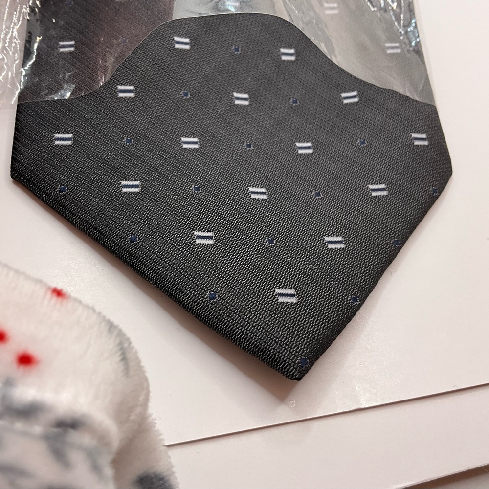 Rusty Lopez Accessories Men’s Tie Black White 100% Polyester Handmade